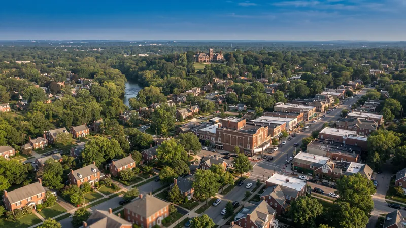 Aerial view of Bexley, OH